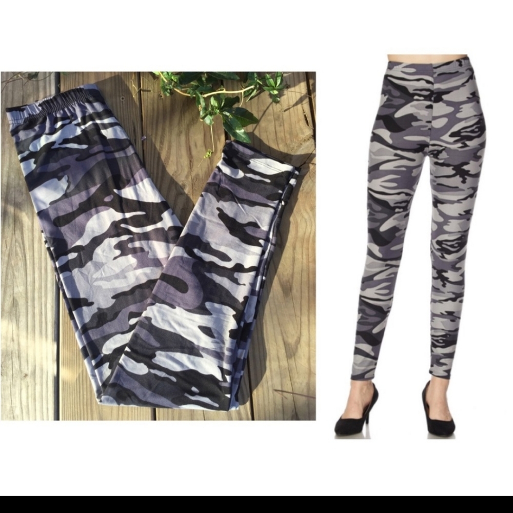 😀 🆕 MISTY PEARL Grey F120 NEW MIX CAMO LEGGINGS